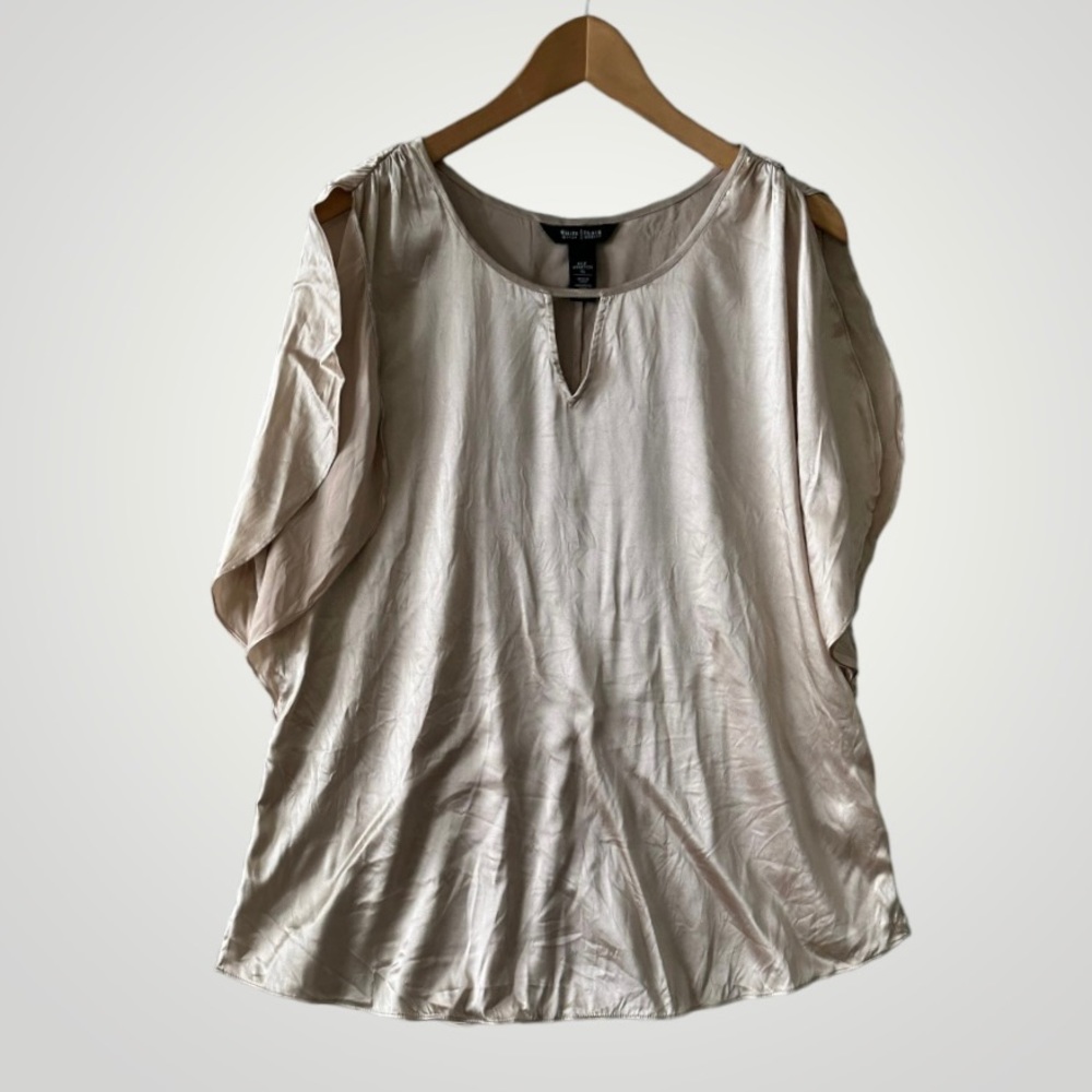 White House Black Market Cream Blouse